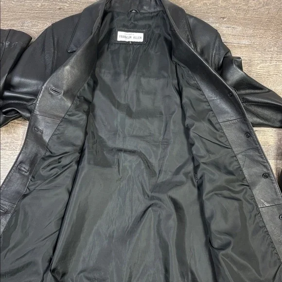 Franklin Allen Women’s Black Genuine Leather Jacket / Blazer – Size L - Picture 4 of 9